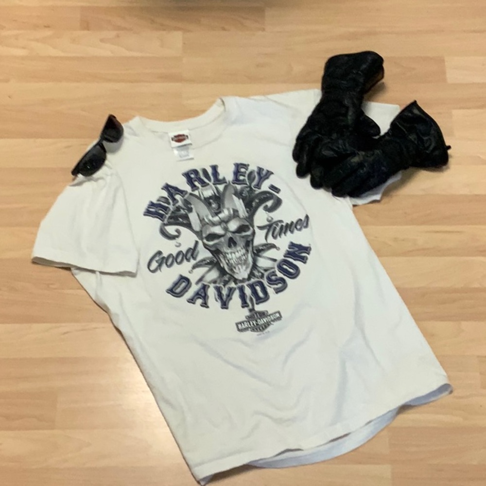 Harley Davidson Snakes/Skulls XL Tan Men’s T-Shirt